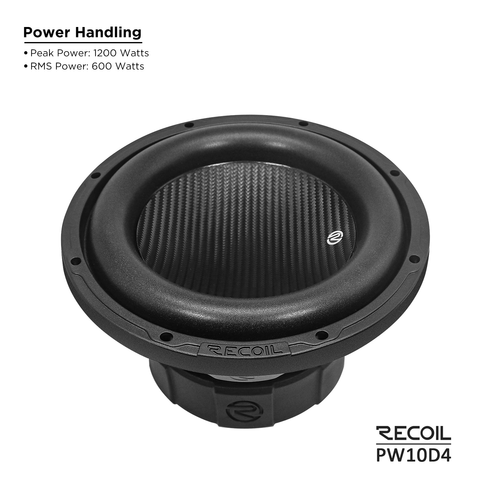 Recoil Audio PW10D4 Echo Pro 10" Subwoofer product image at SMS Car Audio