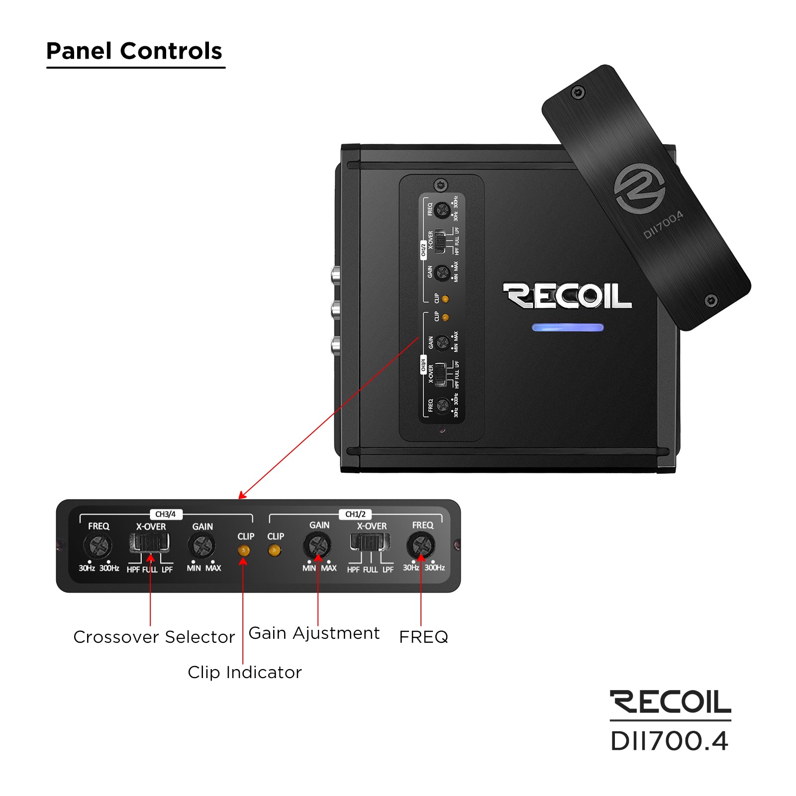 Recoil Audio DII700.4 Amplifier product image at SMS Car Audio