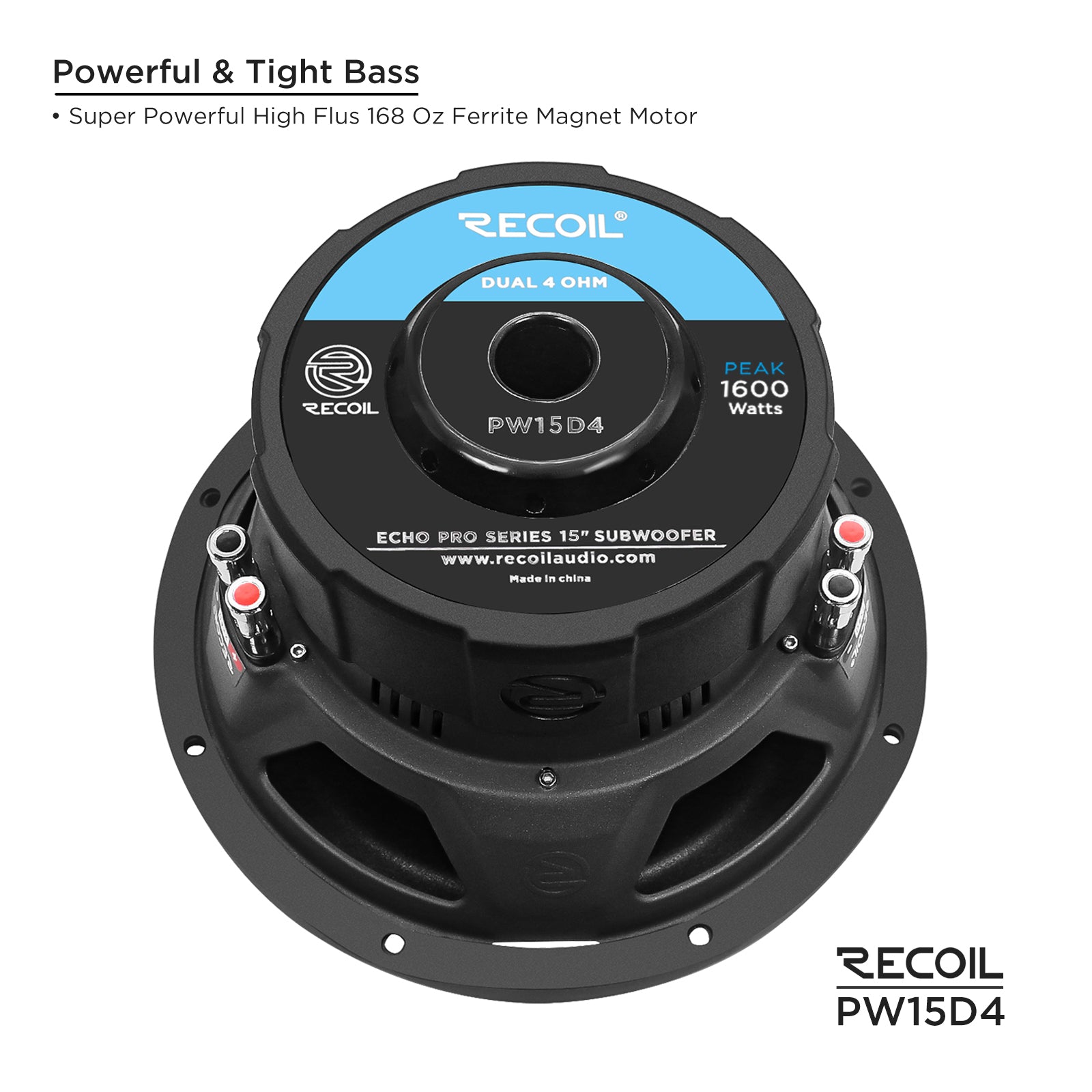 Recoil Audio PW15D4 Echo Pro " Subwoofer product image at SMS Car Audio