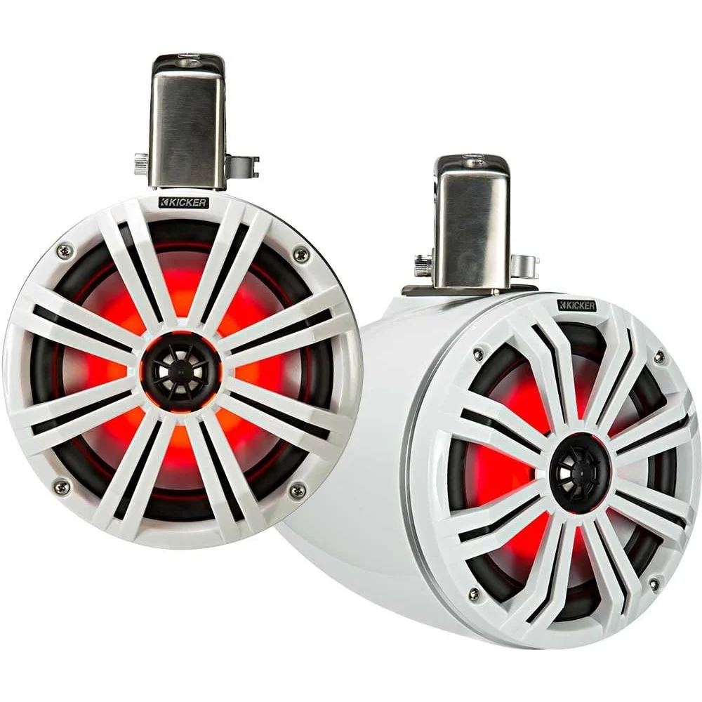 45kmtc8w Kicker Km Series 8’’ White Marine Led Lighted