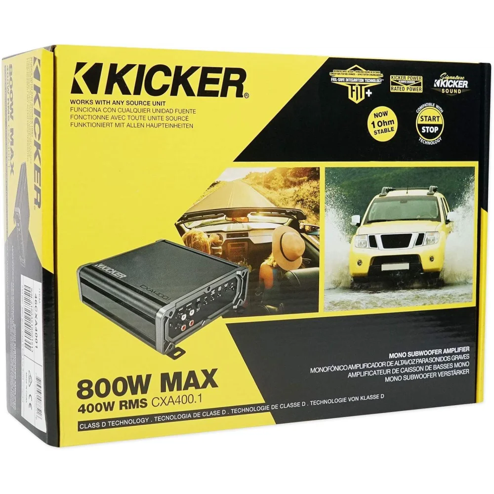 46cxa4001t Kicker Cxa400.1 400 Watt Rms Mono Class d Car