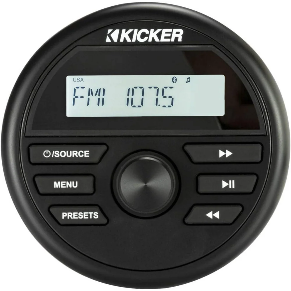 46kmc2 Kicker Marine Media Center Gauge Style Receiver