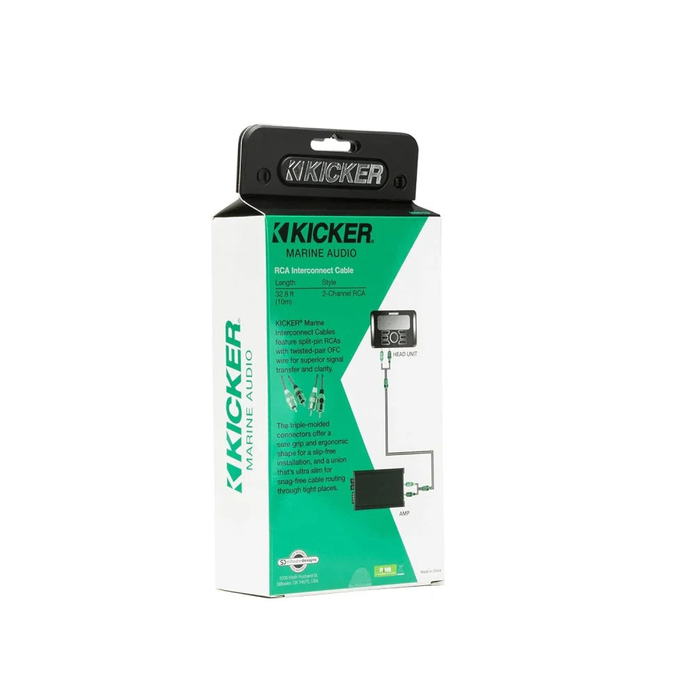 47kmi10 Kicker Marine 2-channel Rca Interconnects 10.0