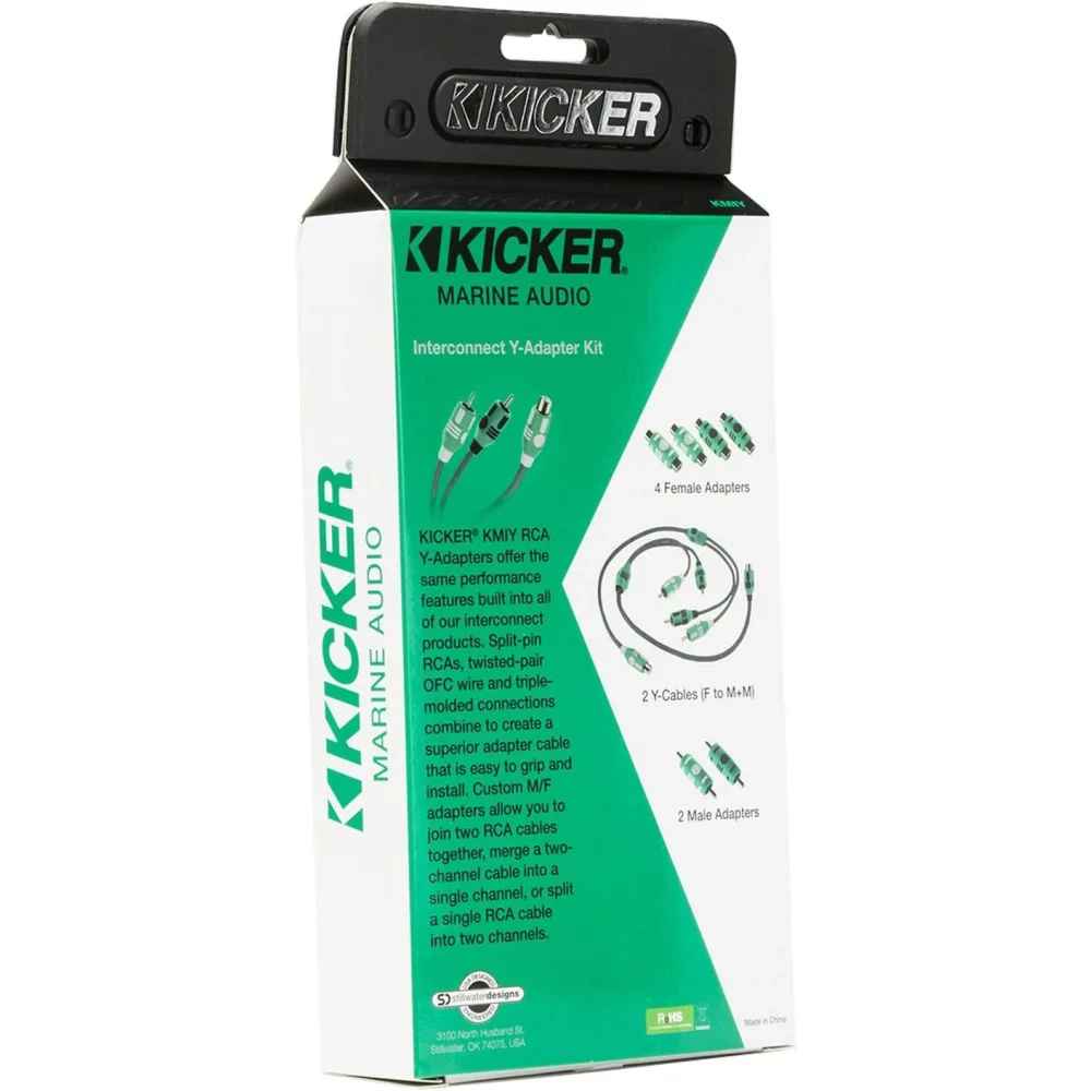 47kmiy Kicker Marine Rca Y-adapter Kit Male and Female