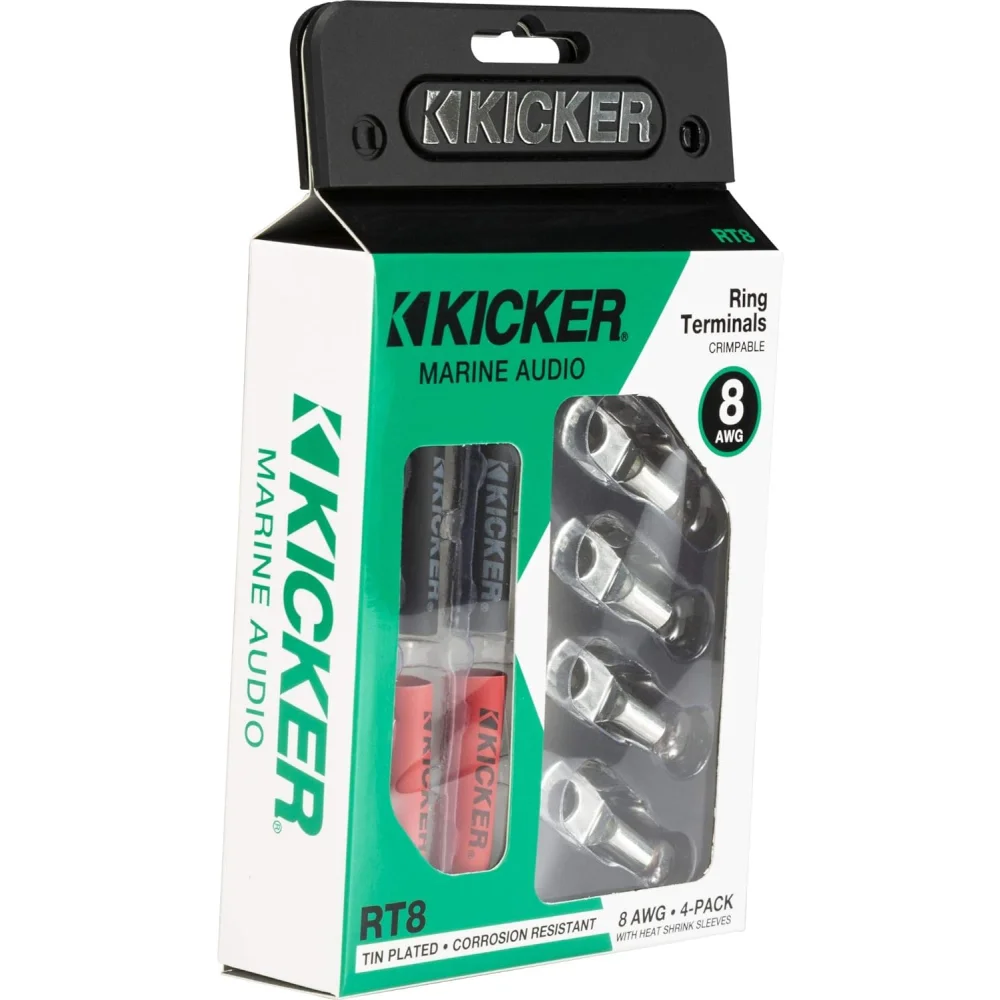 47rt8 Kicker Marine-grade 5/16’’ Ring Terminals for 8