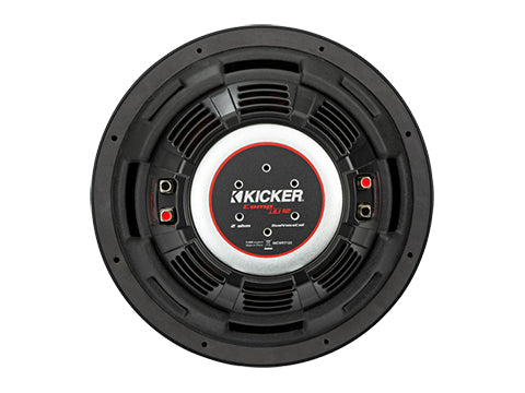 Kicker CompRT 12-inch shallow subwoofer back view