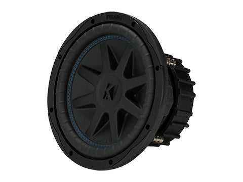 Kicker CompVX 10-inch subwoofer left three-quarter view