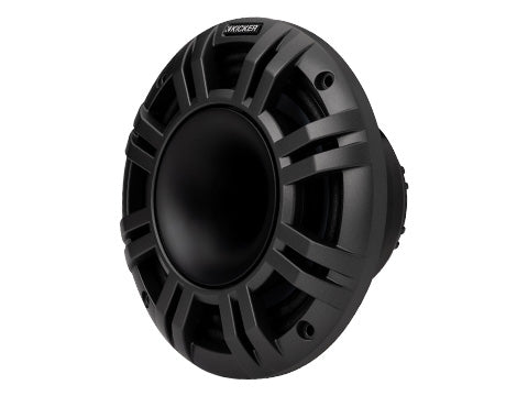 Kicker KMXL8 8-inch horn-loaded marine speaker three-quarter view