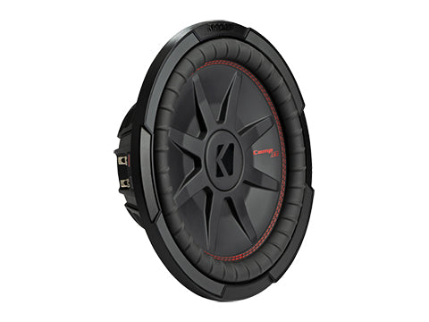 Kicker CompRT 12-inch shallow subwoofer right three-quarter view