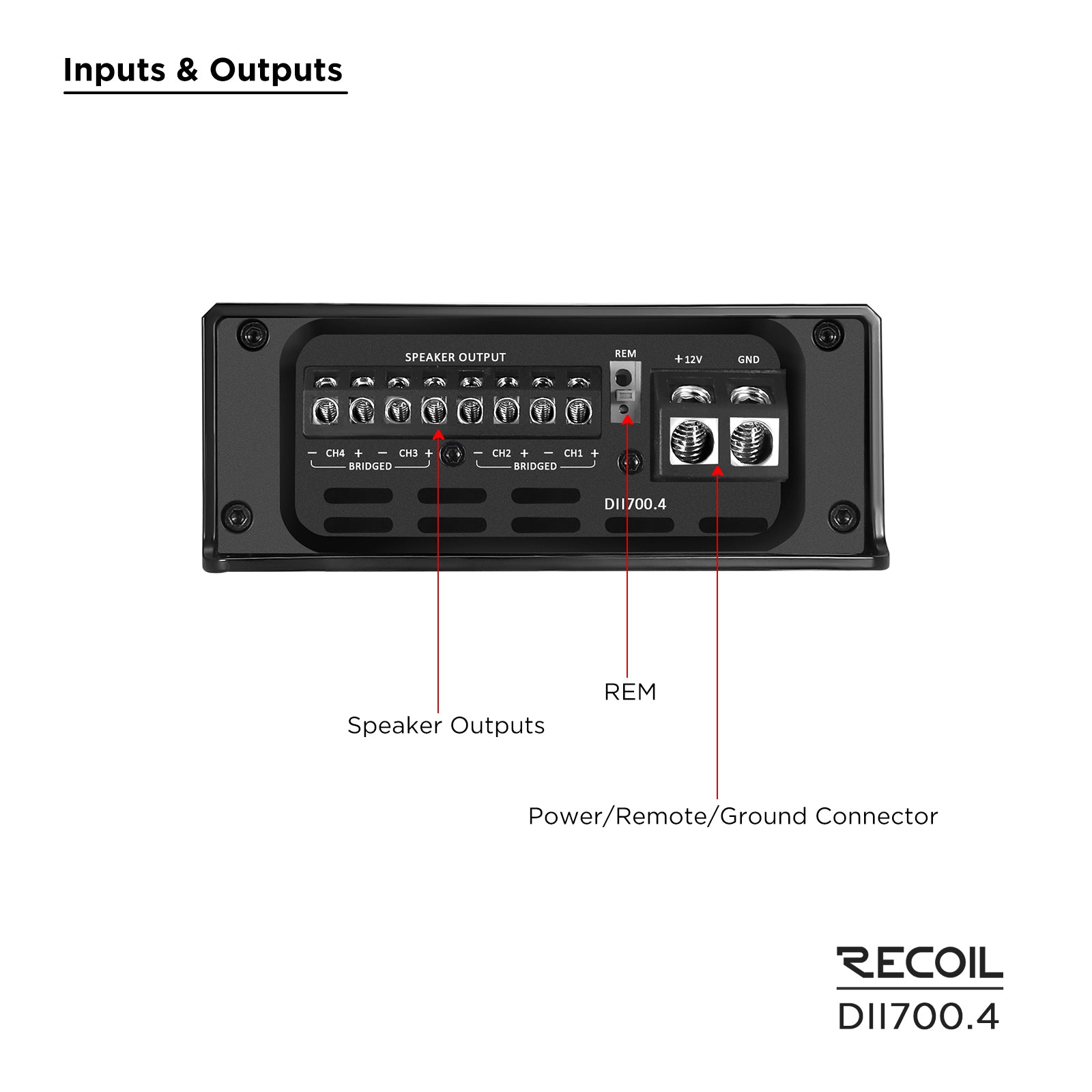 Recoil Audio DII700.4 Amplifier product image at SMS Car Audio