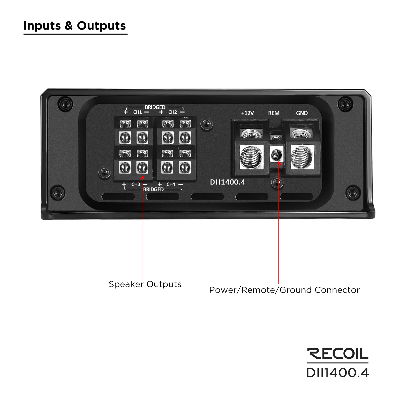 Recoil Audio DII1400.4 Amplifier product image at SMS Car Audio