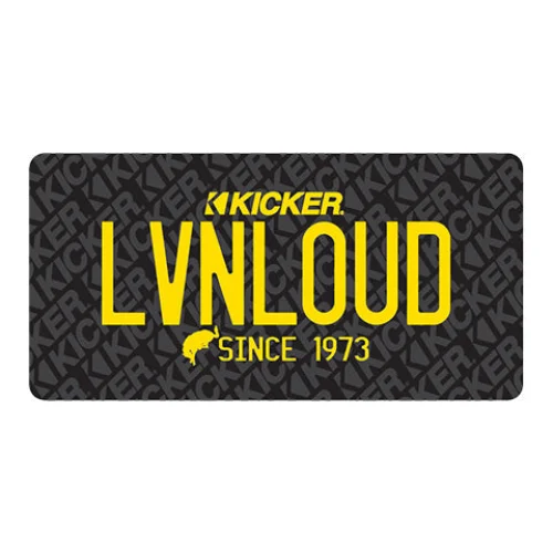 51cartag Kicker Lvnloud Black & Yellow Car Display Tag