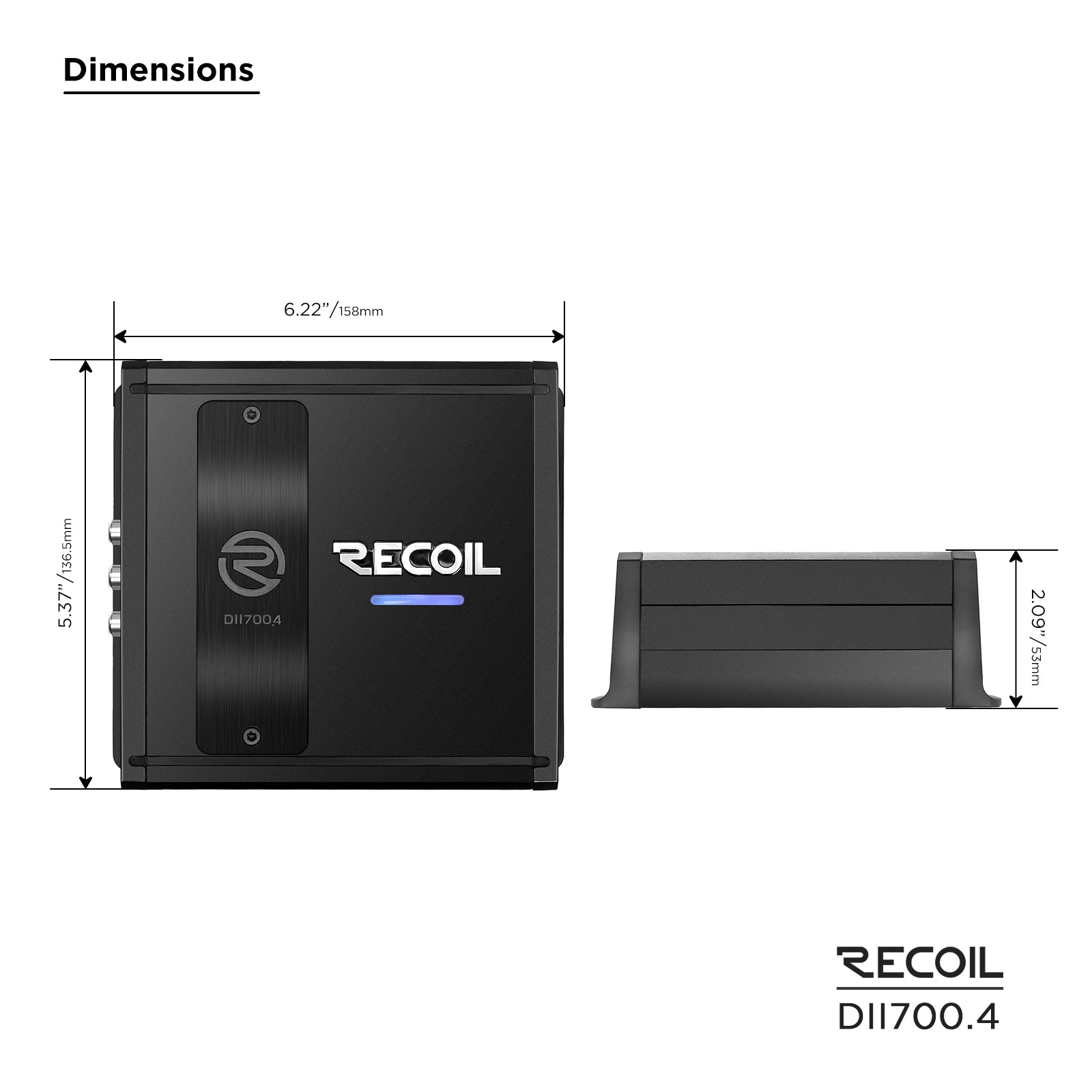 Recoil Audio DII700.4 Amplifier product image at SMS Car Audio