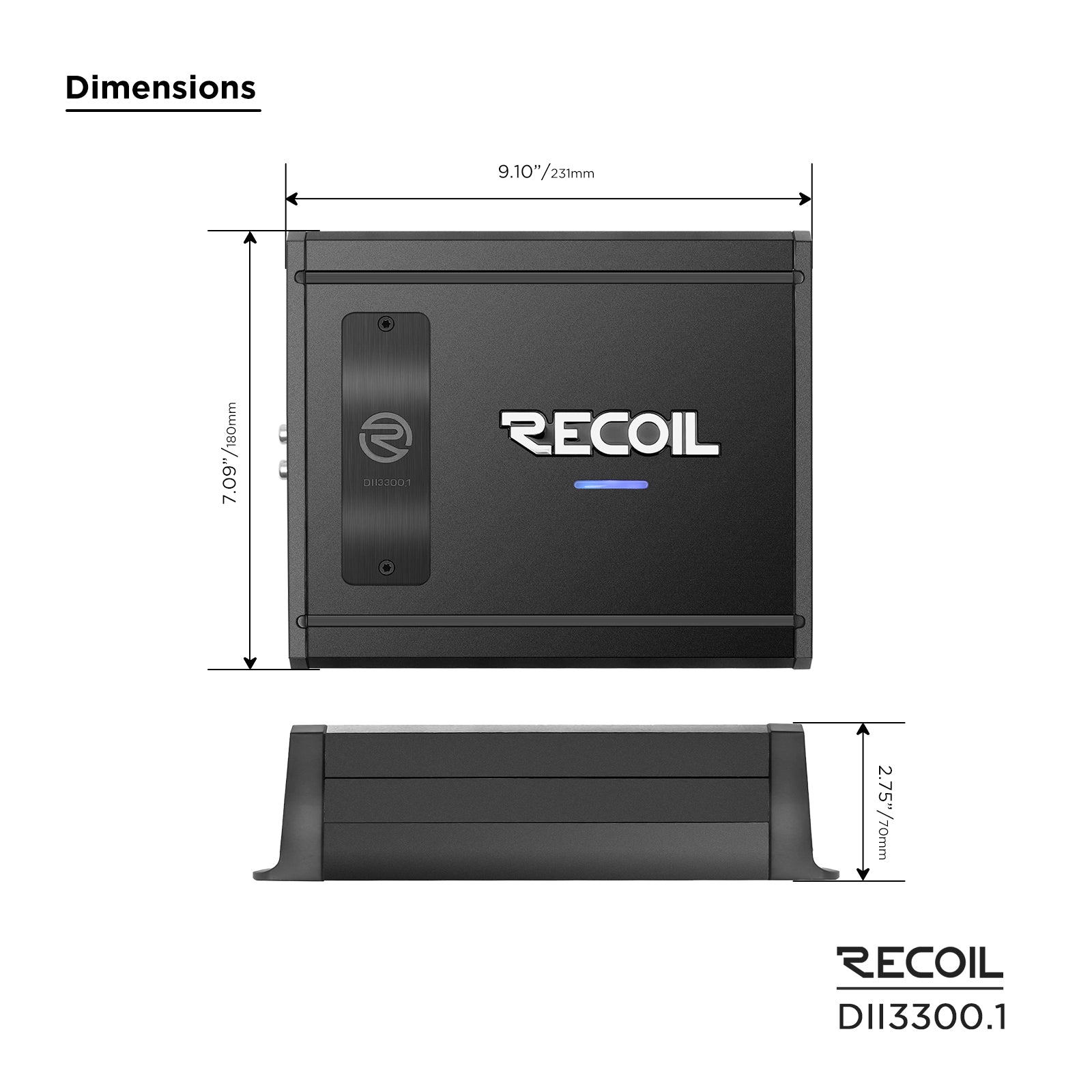 Recoil Audio DII3300.1 Amplifier product image at SMS Car Audio