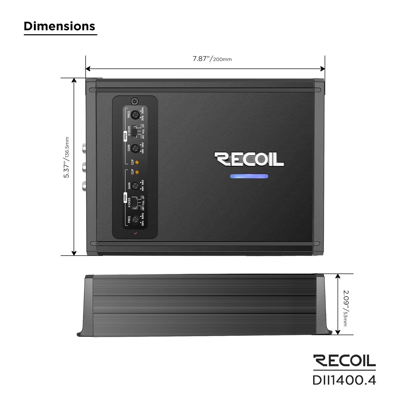 Recoil Audio DII1400.4 Amplifier product image at SMS Car Audio
