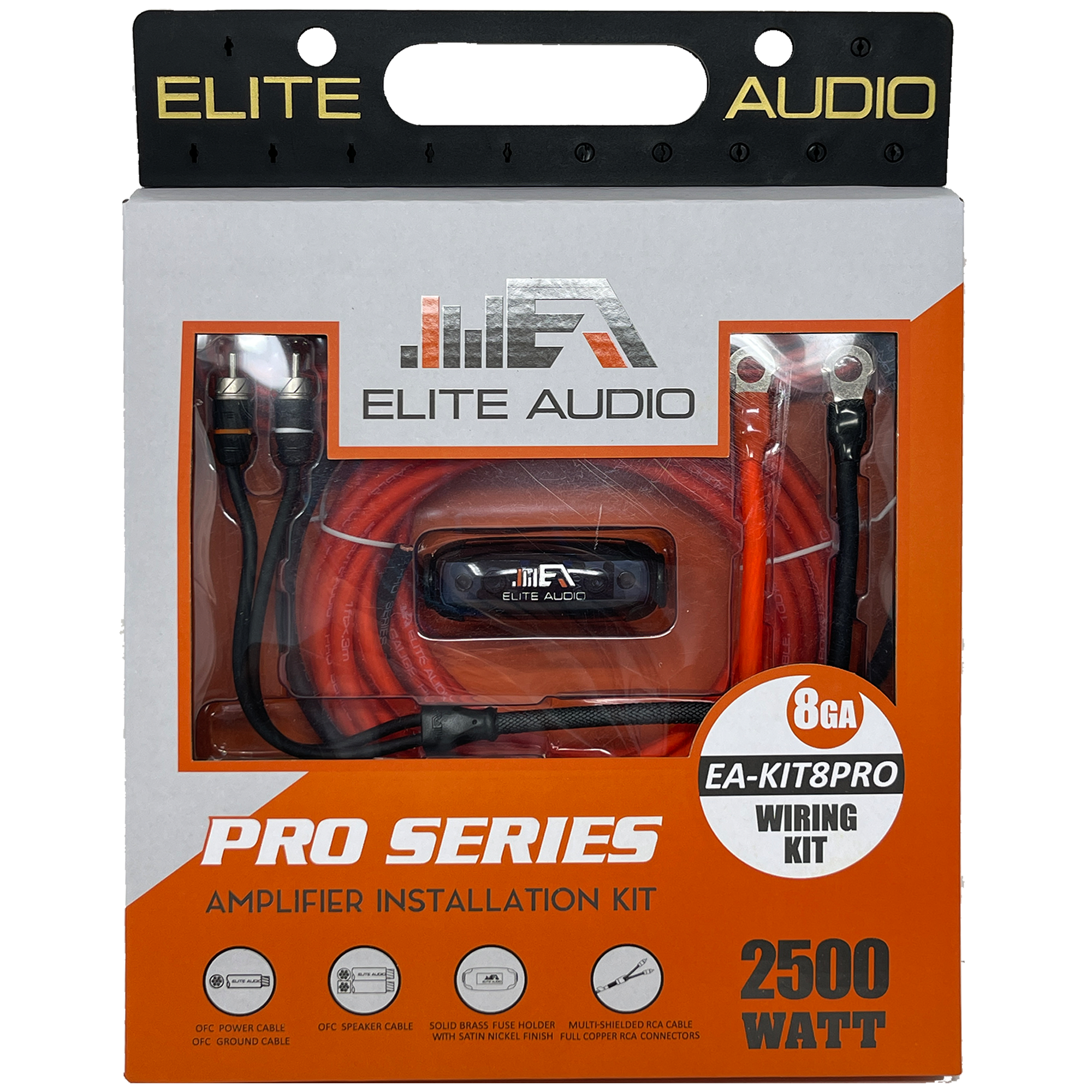 Elite Audio EA-KIT8PRO 8 Gauge OFC Amplifier Installation Kit
