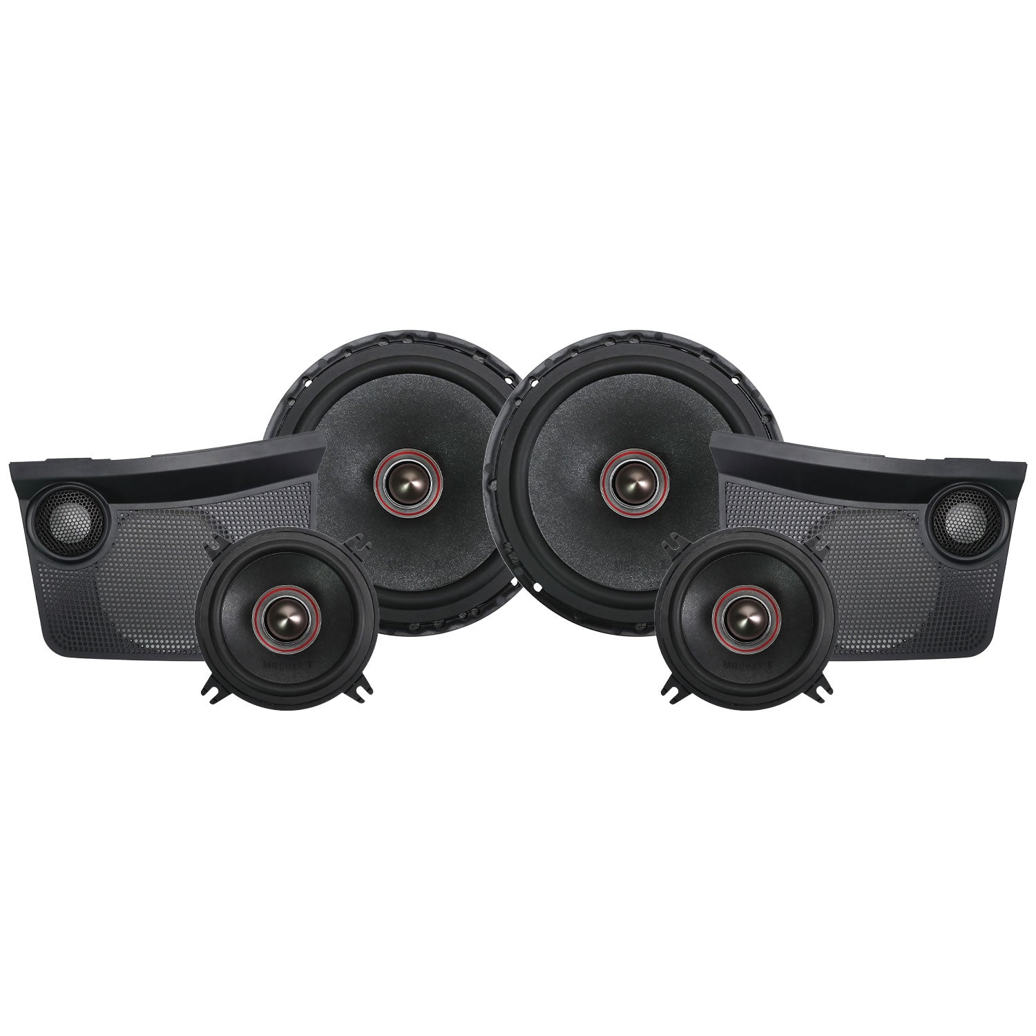 BS1-316 6.5 + 4 Inch Ford® Bronco Tuned Front Dash 3-Way Component Speakers Upgrade