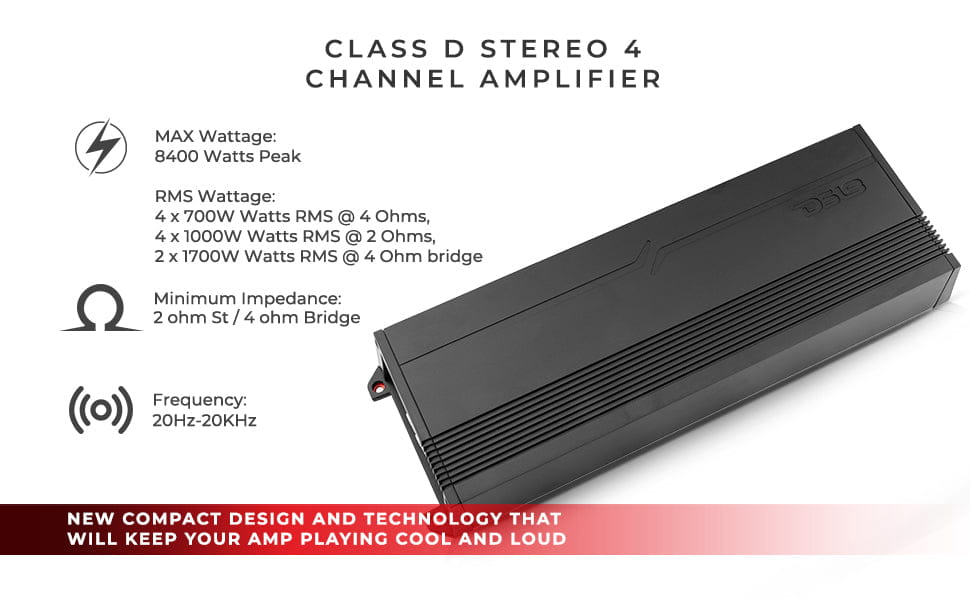 Gen-x Full-range Class d 4-channel Amplifier | 4 x 700w Rms