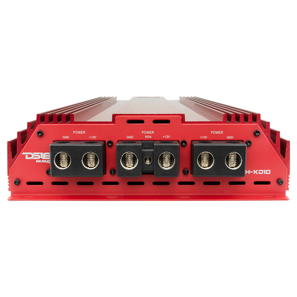 HOOLIGAN KO Red 1-Channel Amplifier with Voltmeter 10000 Watts Rms @ 1-Ohm Made In Korea