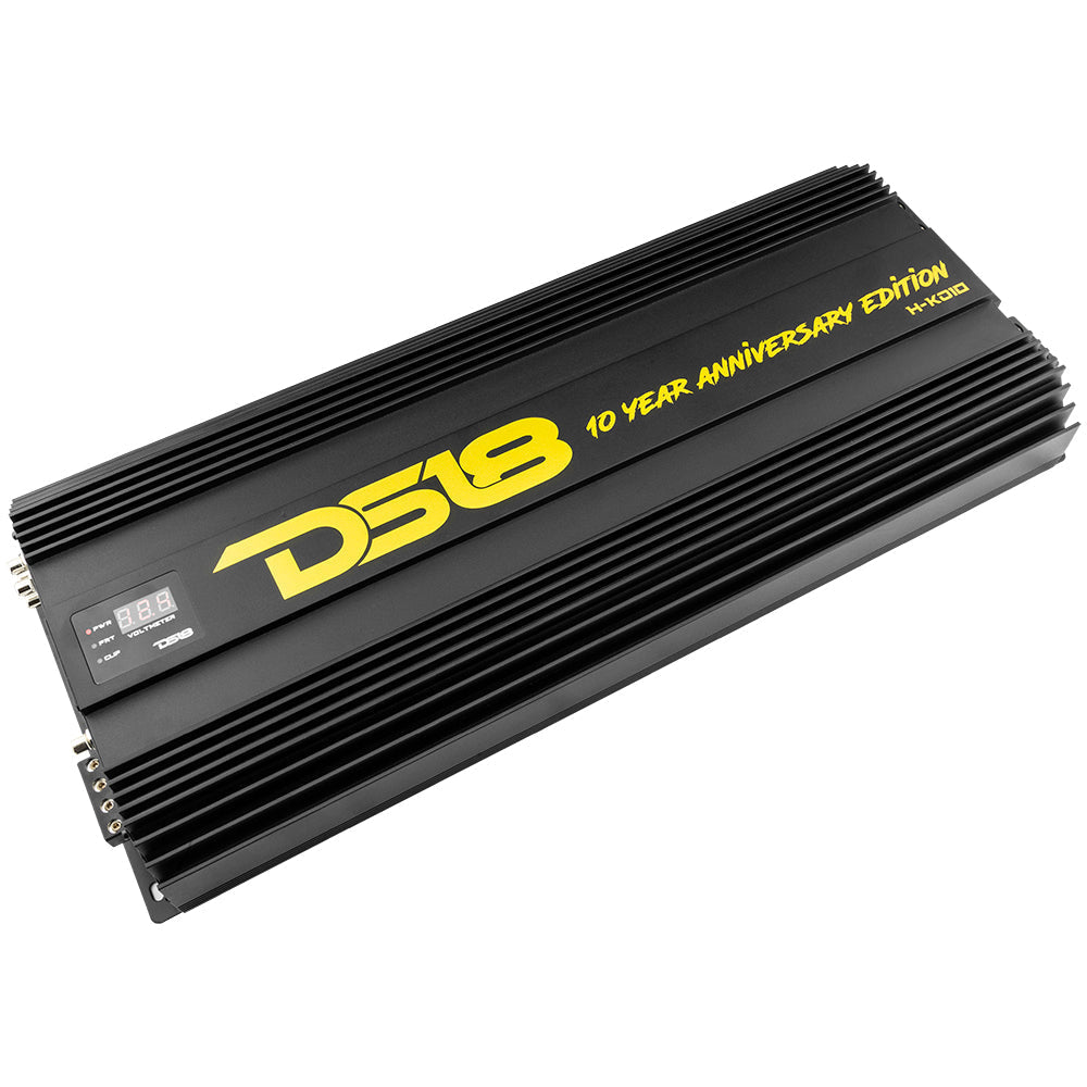 HOOLIGAN KO Gold 1-Channel Amplifier with Voltmeter 10000 Watts Rms @ 1-Ohm Made In Korea