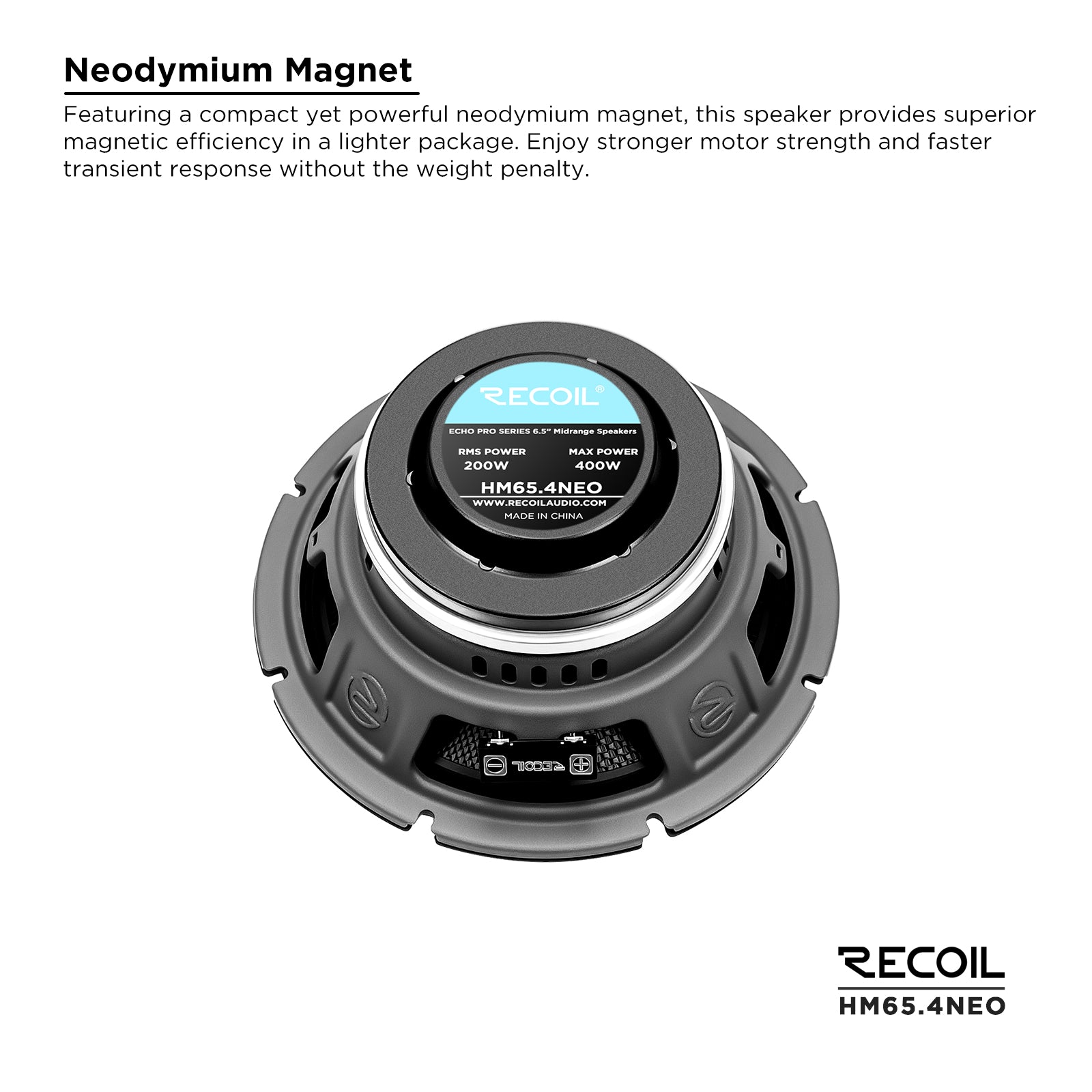 Recoil Audio HM65.4NEO 6.5-Inch Pro Midrange Speaker