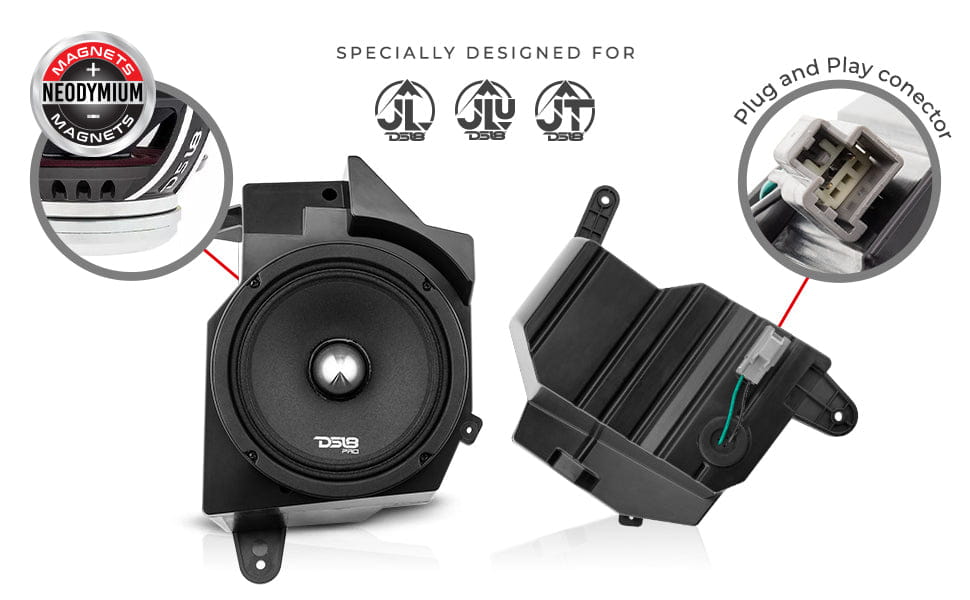 Jeep Jl/jlu/jt Dash Enclosure – Loaded 6.5” Left & Right