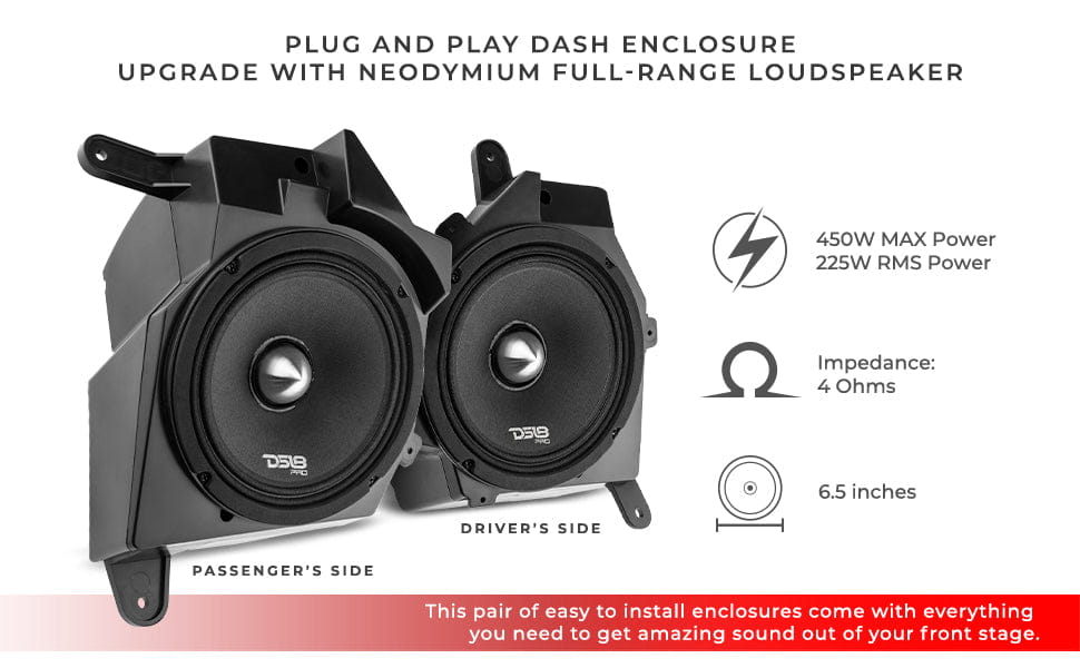 Jeep Jl/jlu/jt Dash Enclosure – Loaded 6.5” Left & Right