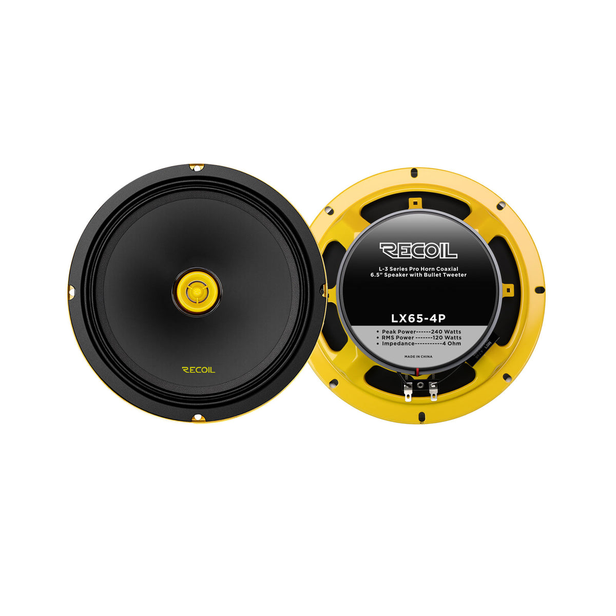Recoil Audio LX65-4P 6.5-inch pro horn coaxial speakers pair