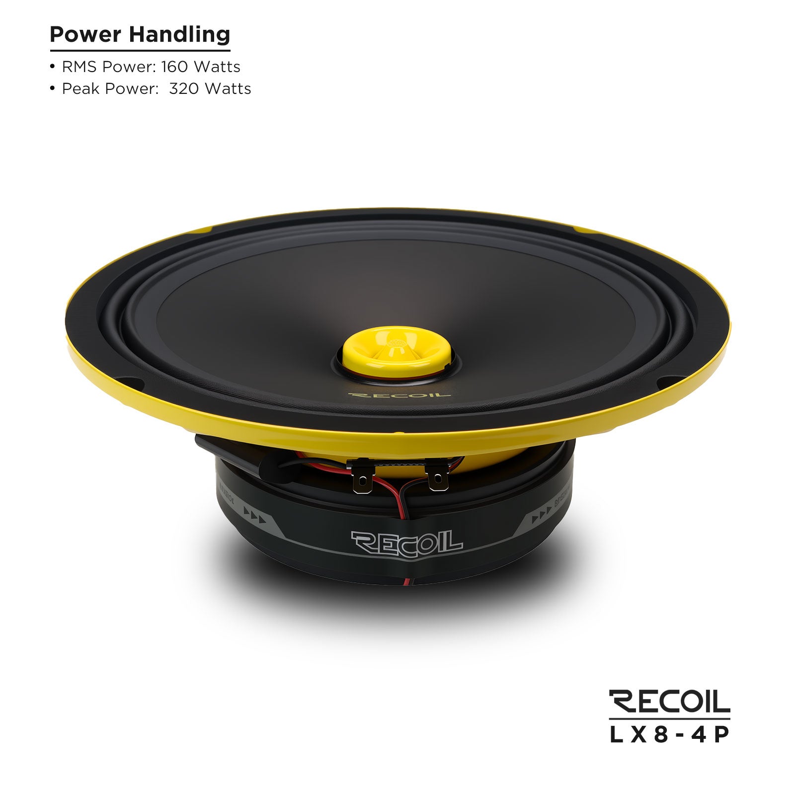 LX8-4P 8″ Pro Horn Coaxial Speaker – 320W Max, 95dB Sensitivity, 4Ω, Bullet Tweeter, 33oz Ferrite Magnet, 1.5″ KSV Voice Coil – High-Output Shallow Mount for Car, Truck, UTV, ATV, Golf Cart – Pair product image at SMS Car Audio