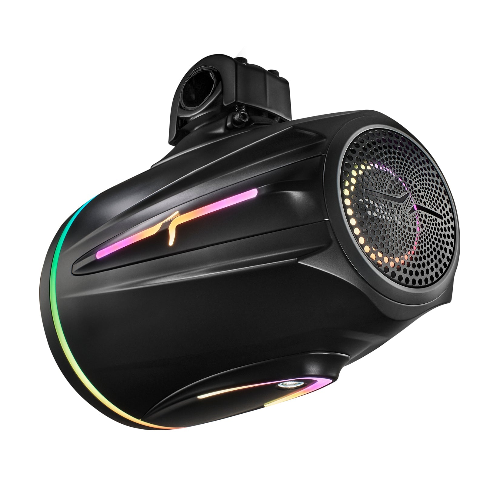 NVY 8” Marine Tower Speaker With Neodymium Magnet, Kevlar Cone, Compression Driver & Digital LED Lights | 200W RMS 4-Ohm