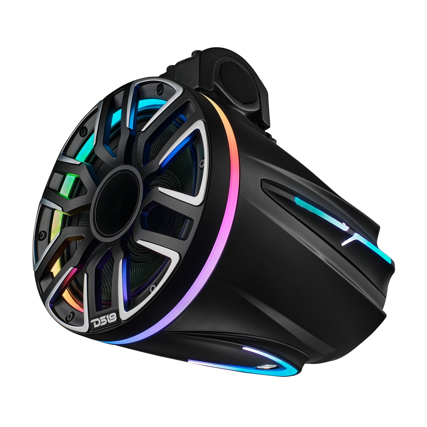 NVY 8” Marine Tower Speaker With Neodymium Magnet, Kevlar Cone, Compression Driver & Digital LED Lights | 200W RMS 4-Ohm