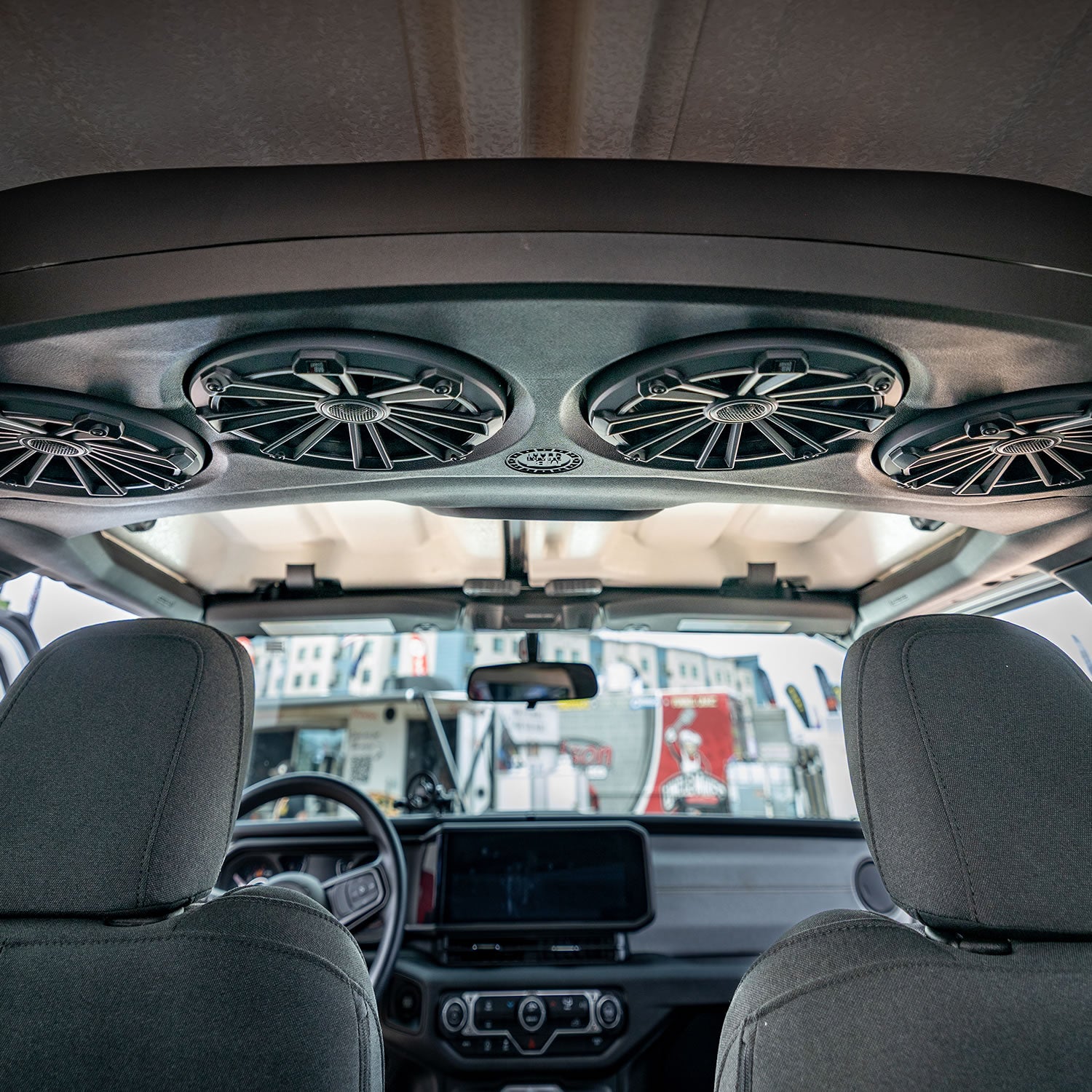 MBQJ-48CRGB24+ Jeep® Wrangler (JL) / Gladiator (JT) 2024-Current Tuned Rear Soundbar with 8 Inch Coaxial Speakers, Enclosure, and Addressable RGB LED Lighting