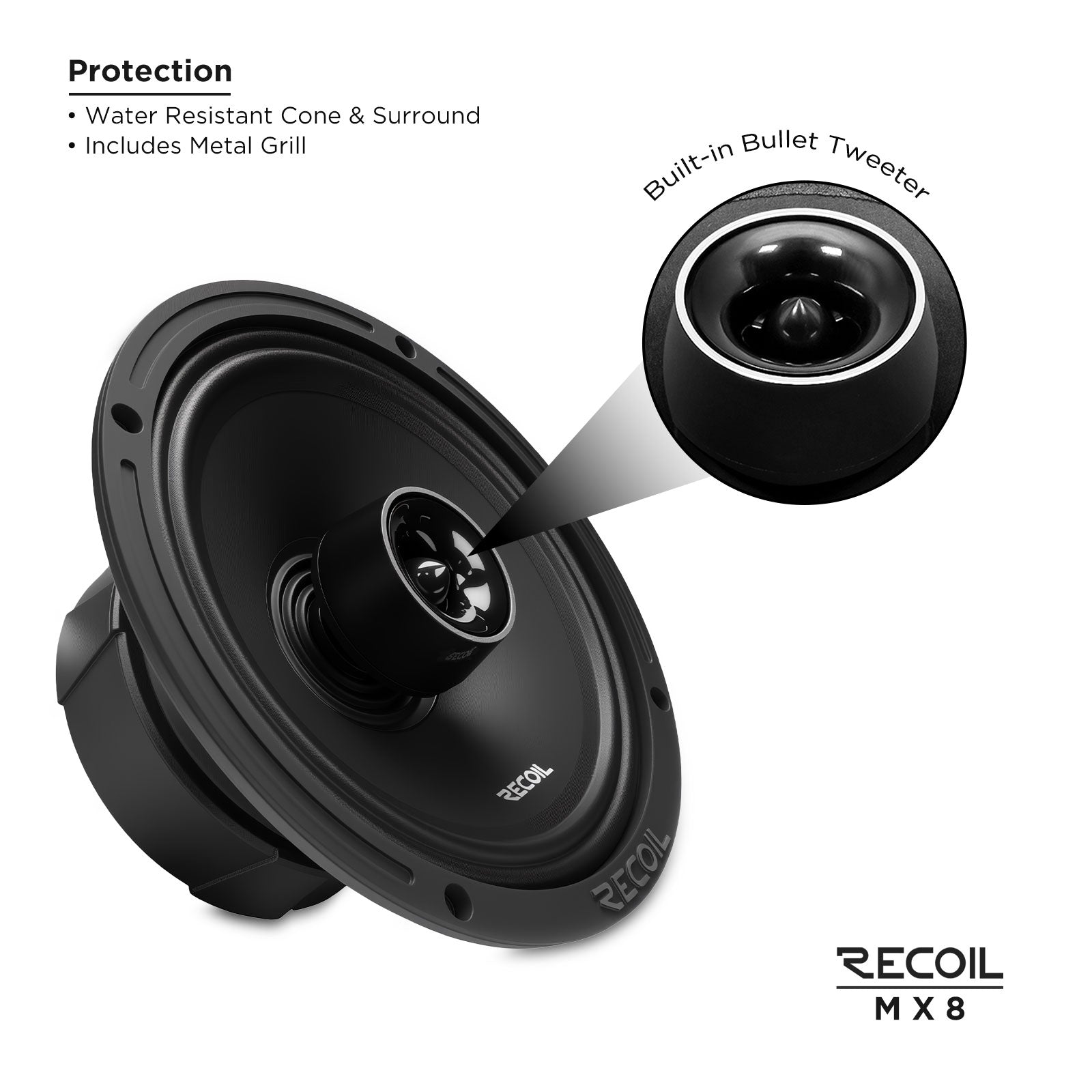 Recoil Audio MX8 8-Inch Pro Coaxial Speakers