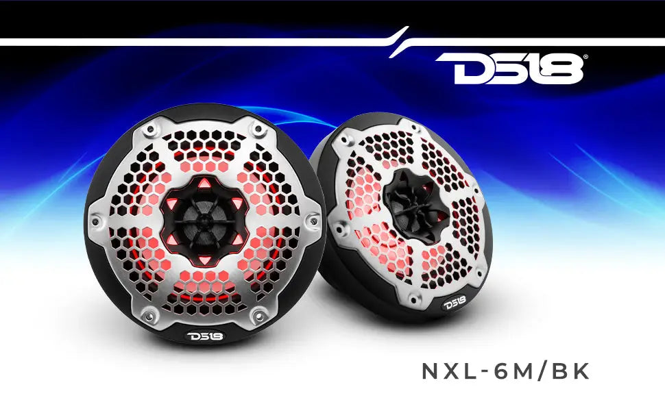 Nxl 6.5’’ 2-way Coaxial Marine Speaker with Led Rgb