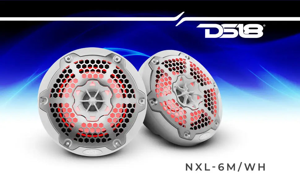 Nxl 6.5’’ 2-way Coaxial Marine Speaker with Led Rgb