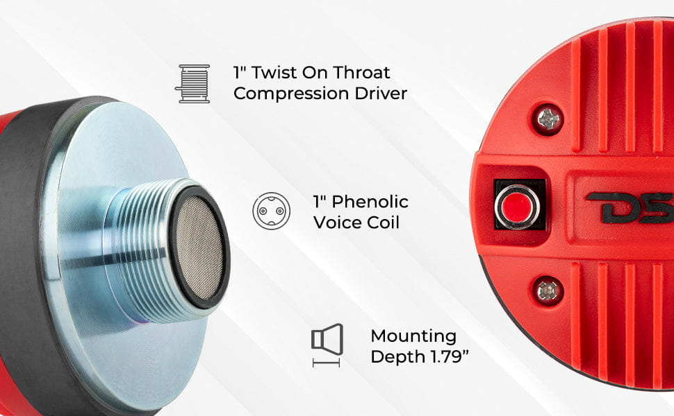 1’’ Throat Twist on Compression Driver with Phenolic Vc