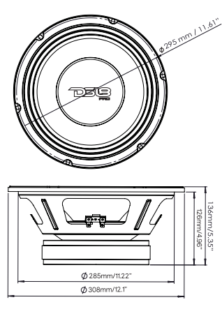 Pro-x 12’’ Mid-range Loudspeaker 450 Watts Rms 4-ohm