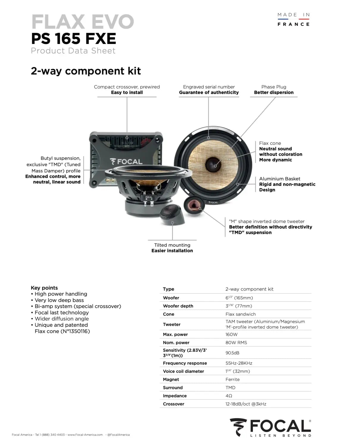 Ps 165 Fxe Focal Flax Evo 6.5’’ 2-way Component