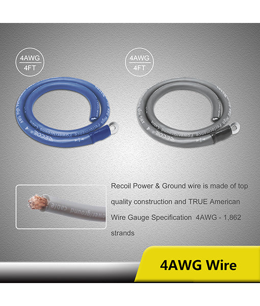 RCK0D - Complete 0 AWG Dual Amp Installation Kit