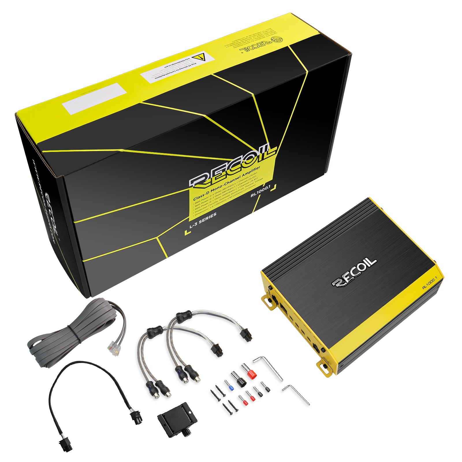 RL1000.1 L-3 Series Mono Block Amplifier – 1000W RMS Power (1x1000W @1Ω) for Competition Bass