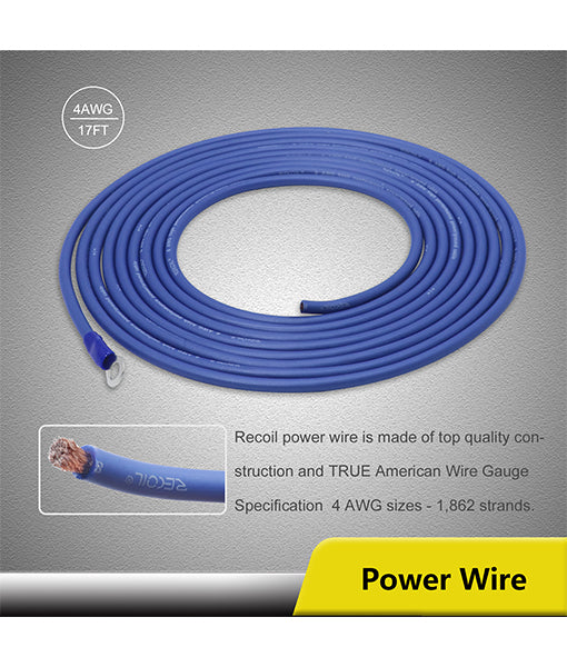 RPK4 - True 4 Gauge CCA Power Installation Wiring Kit