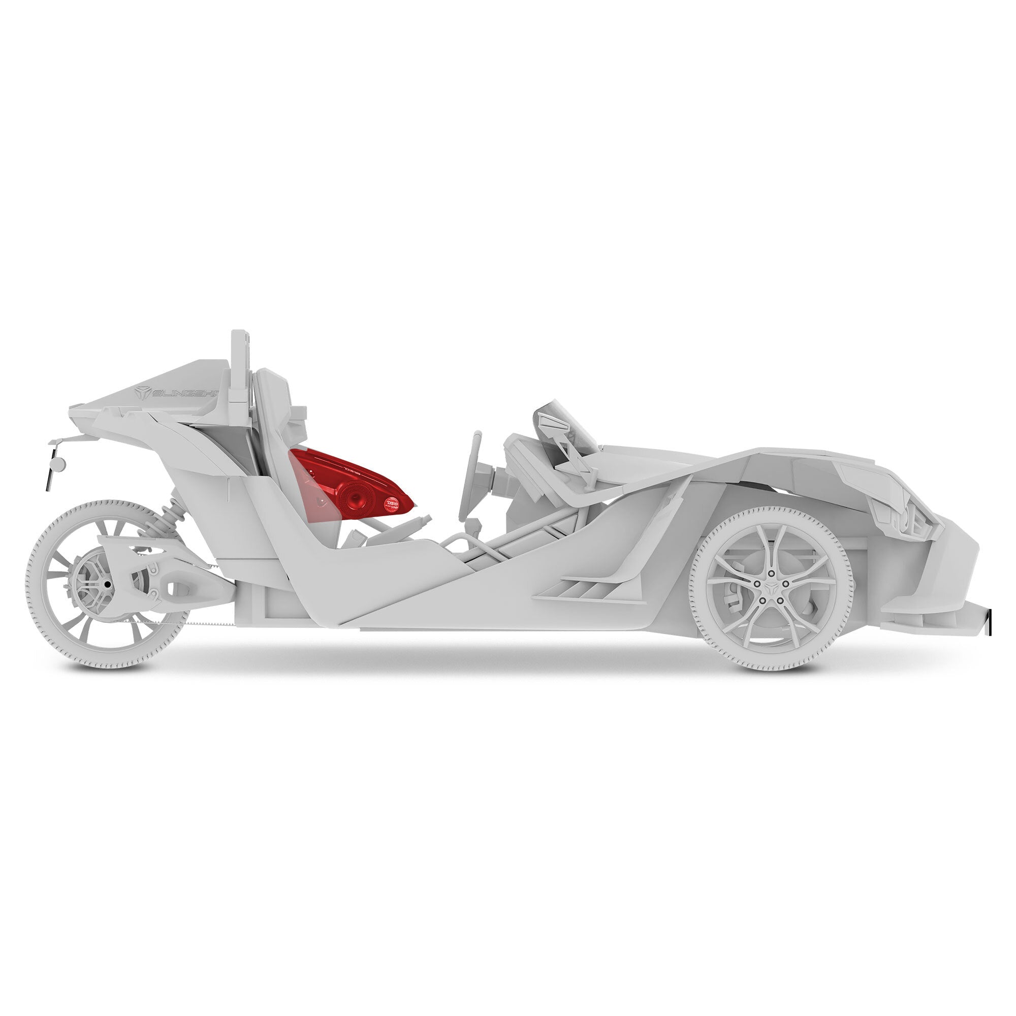 Polaris Slingshot Inside Armrest Speaker Panels Loaded | 2 x PRO-HY6.4MSL and Digital LED Lights | 2015 - Current