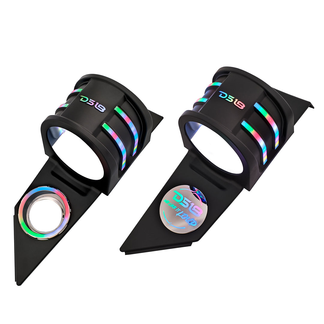 Polaris Slingshot Headrest Empty Enclosure With Digital LED Lights fits 4 x 6.5" Speakers | 2015 - Current