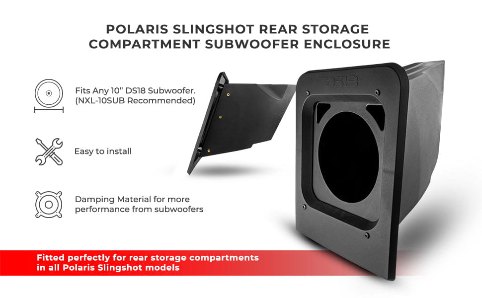 Polaris Slingshot Rear 10’’ Subwoofer Empty Enclosure