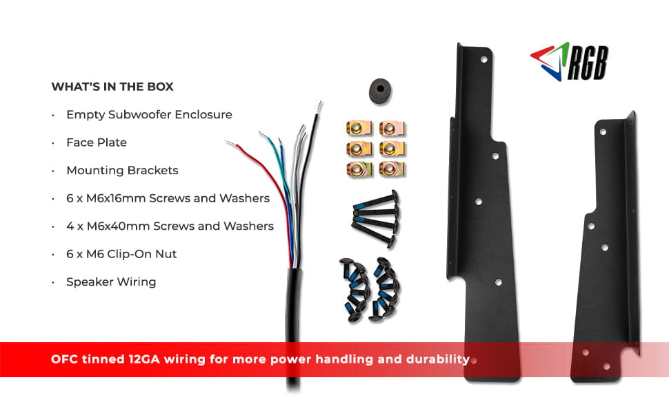 Polaris Slingshot Rear 10’’ Subwoofer Empty Enclosure