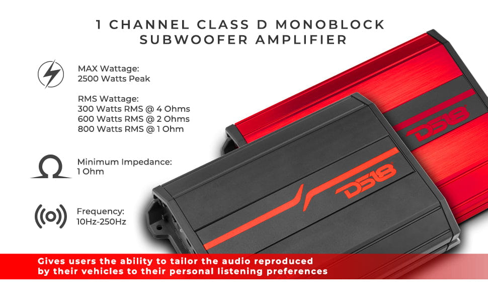 Sxe Class d 1-channel Amplifier 800 Watts Rms @ 1-ohm