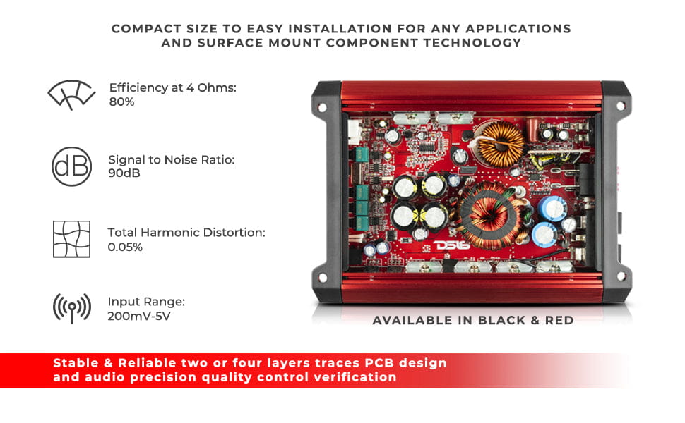 Sxe Class d 1-channel Amplifier 800 Watts Rms @ 1-ohm