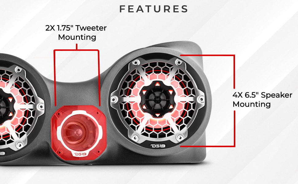 Jeep Tj Overhead Bar System Fits 4 x 6.5’’ Speakers 2 4’’