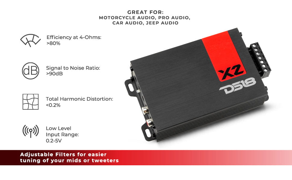 X 2-channel Ultra Compact Class d Amplifier 2 140 Watts Rms
