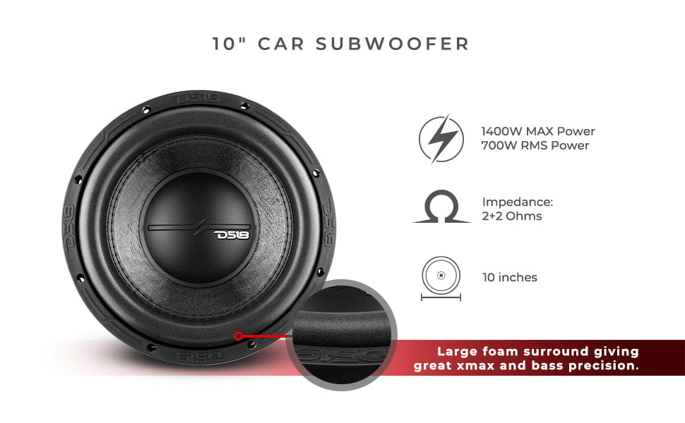 Zr 10’’ Subwoofer 700 Watts Rms Dvc 2-ohm